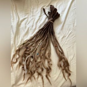 Boho Ombré Synthetic hair Locks, with accents and curly ends